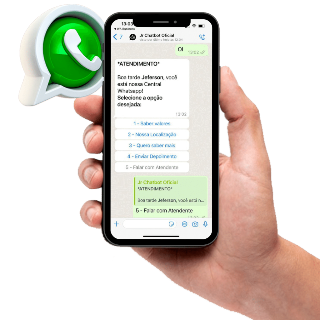 Atendimento com botões inteligentes WhatsApp